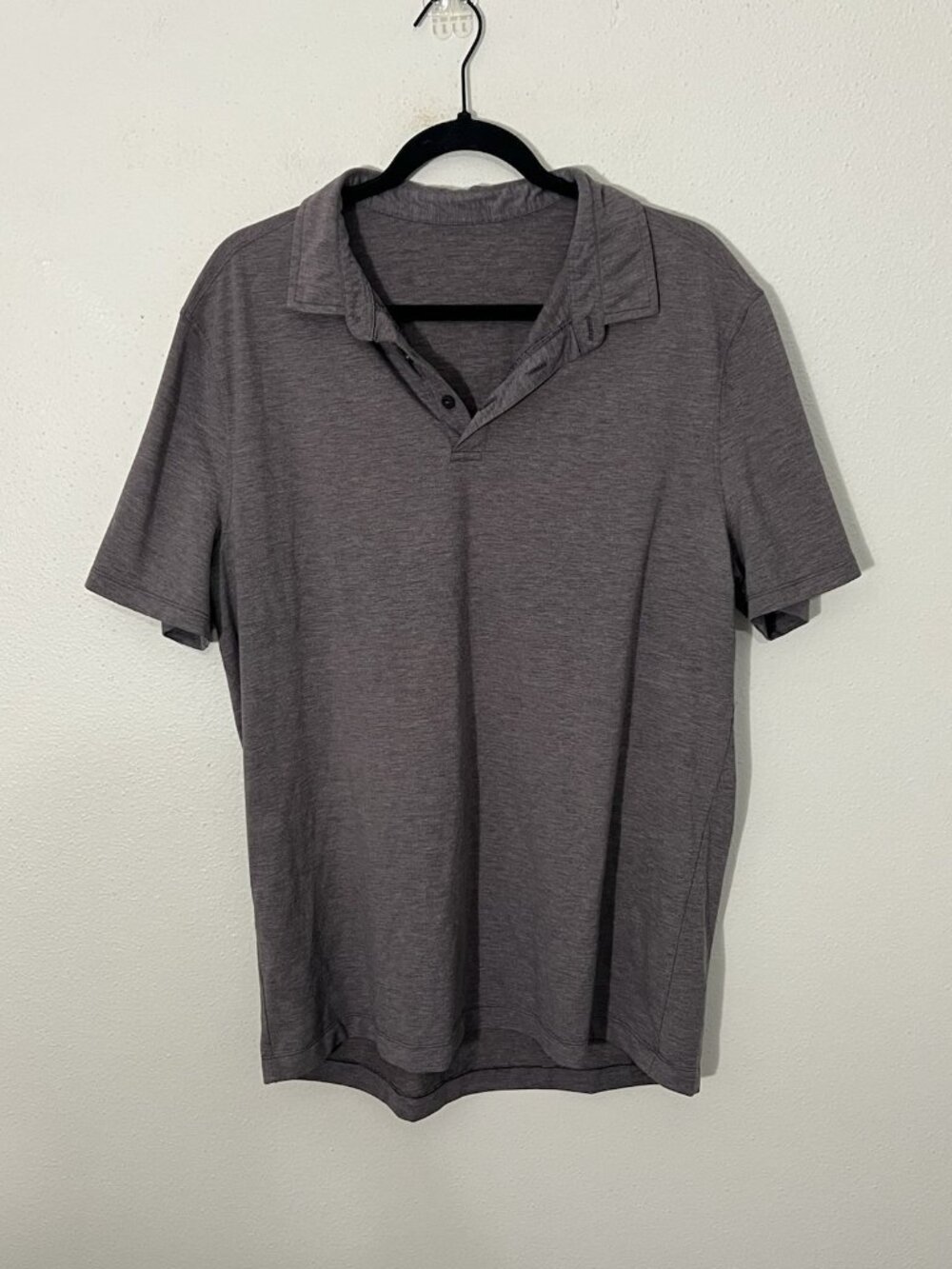 Lululemon Mens Purple Short Sleeve Polo Shirt Size Large/XL